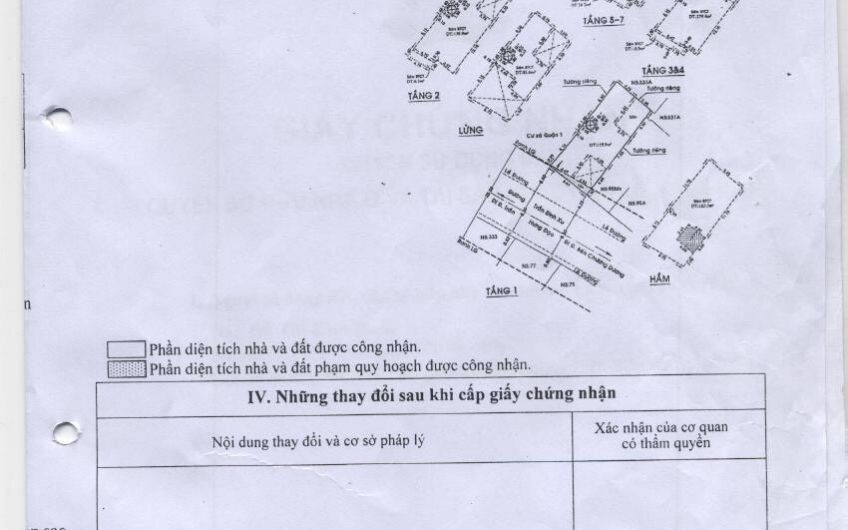 Quận 1 | Bán tòa nhà 90 Trần Đình Xu Phường Cần Kho Quận 1 DT 8,56mx22m 1 Hầm 9 Tầng  3