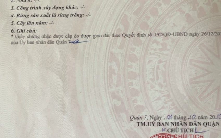 Dat 79m2 Duong So 5 Him Lam Tan Hung Quan 7